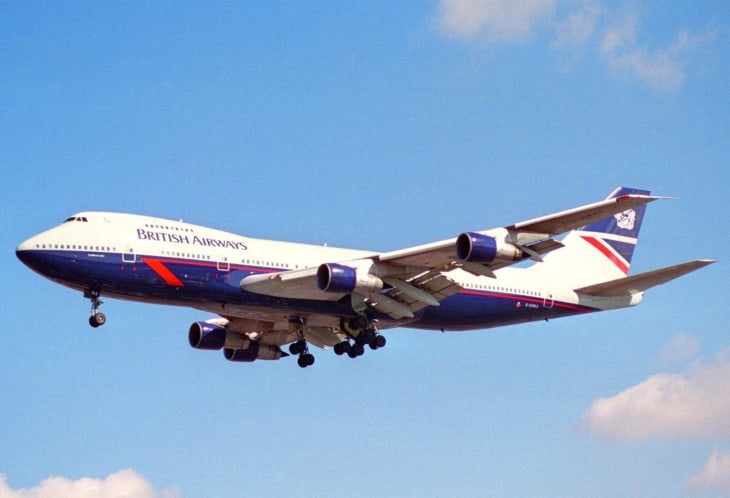 a British Airways Boeing 747 100