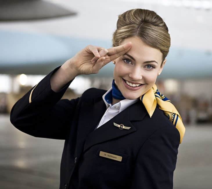 vrouwelijke stewardess