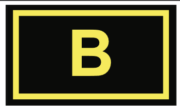 Znak lokalizacyjny Taxiway Bravo